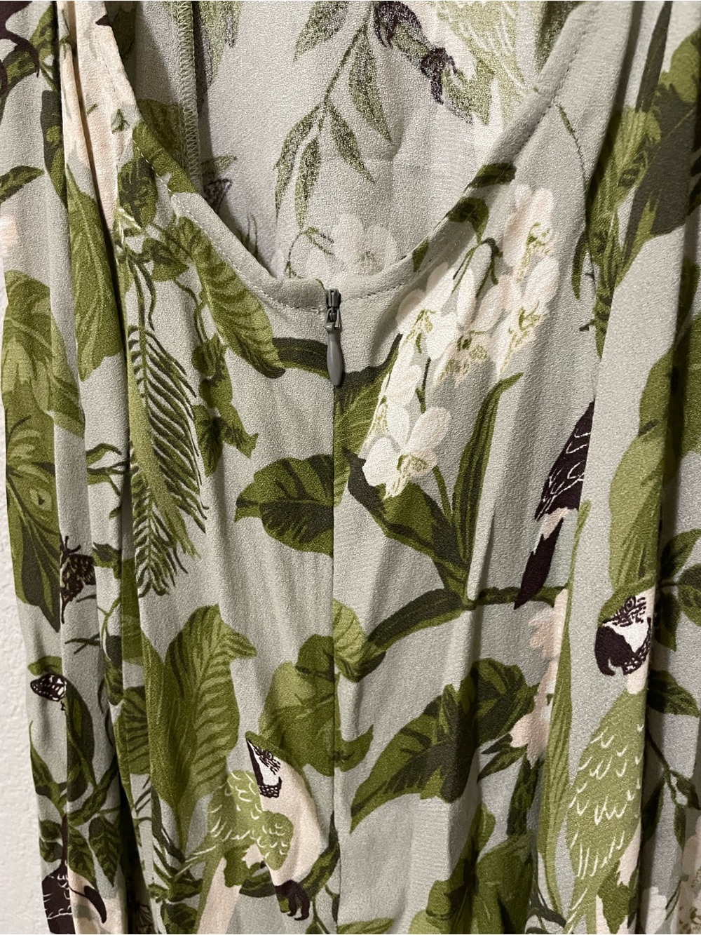 Reformation Gavin Midi Dress S Botanical Parrot Green Open Back wedding guest - Picture 4 of 6